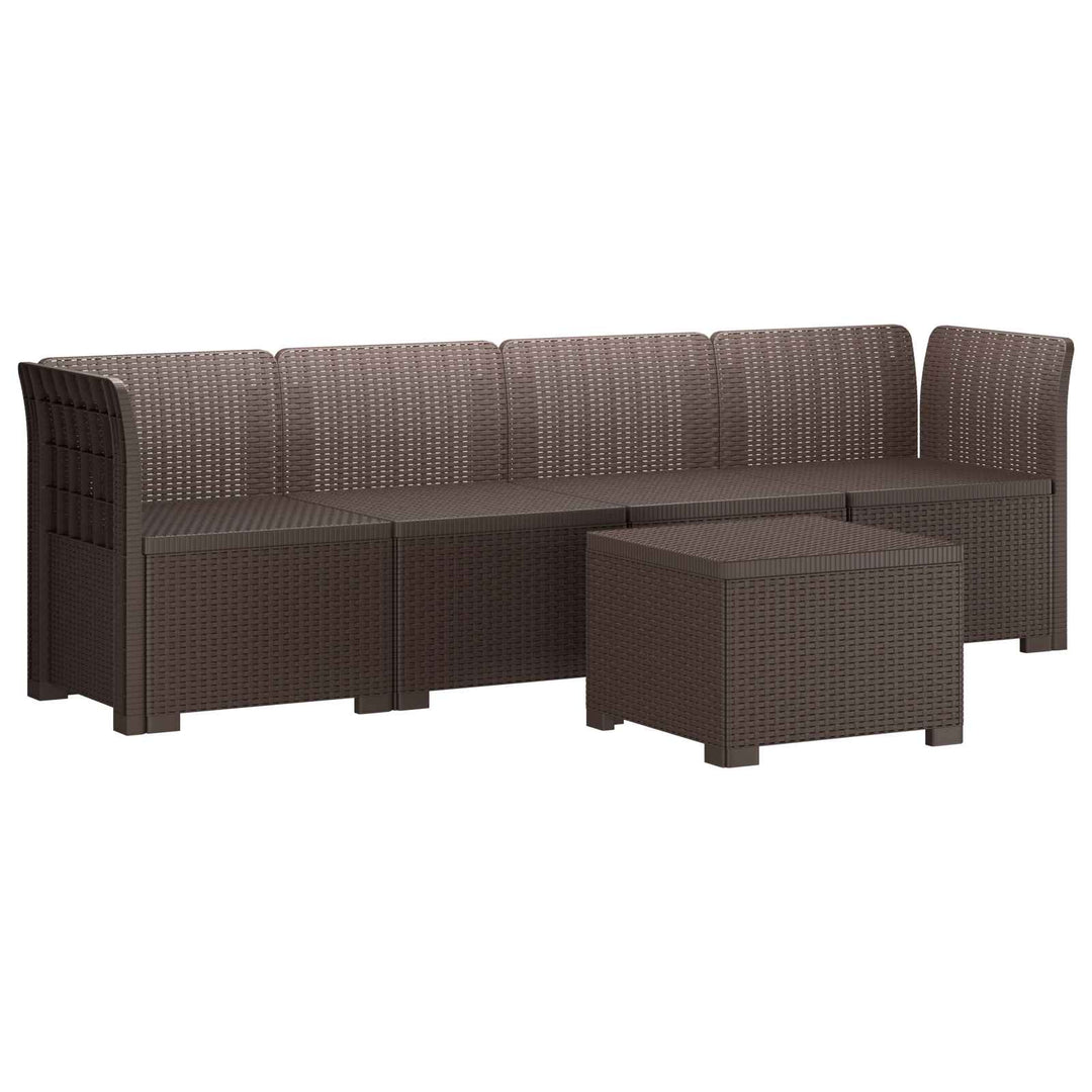 4-personers have-sofa i rattan-look PP Brun