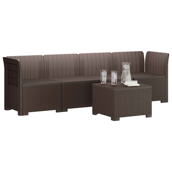 4-personers have-sofa i rattan-look PP Brun