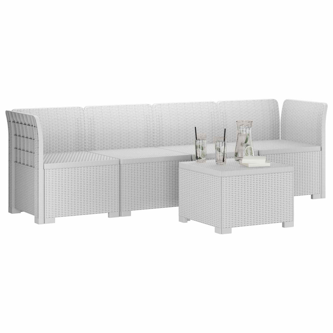 4-personers have-sofa i rattan-look PP Hvid