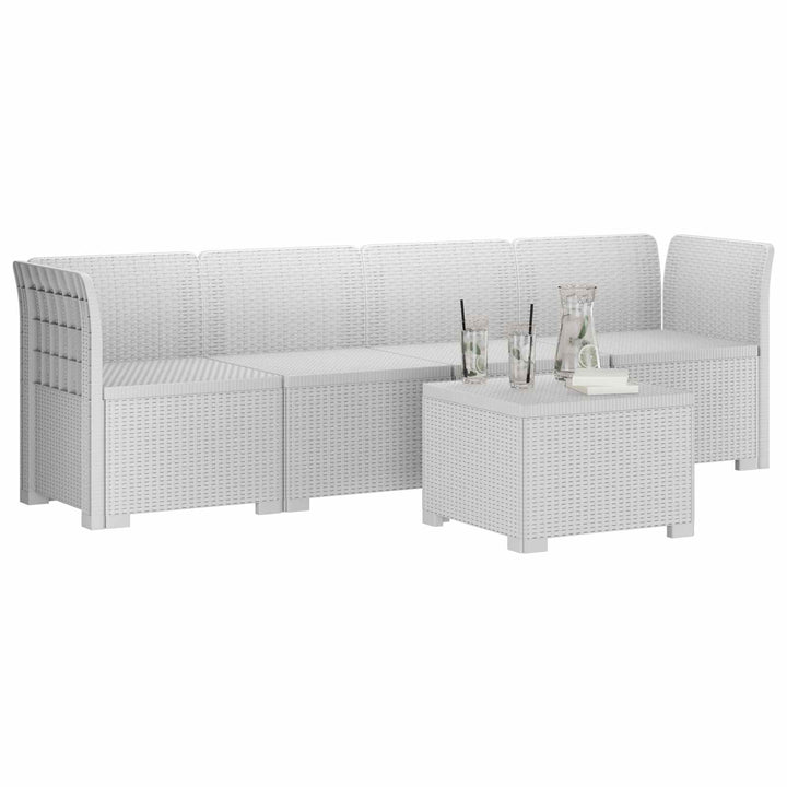 4-personers have-sofa i rattan-look PP Hvid