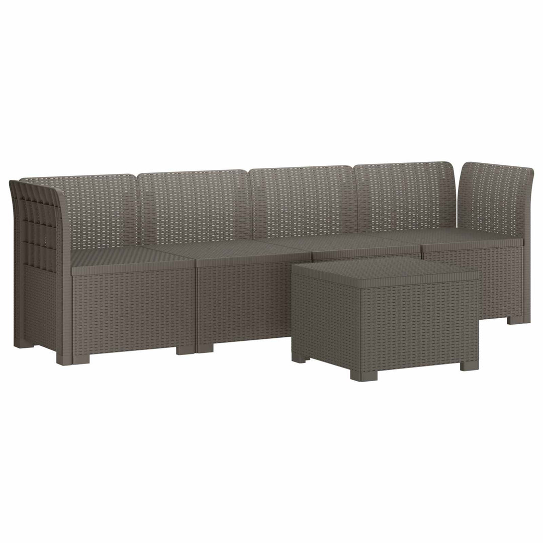 4-personers have-sofa i rattan-look PP Lysegrå