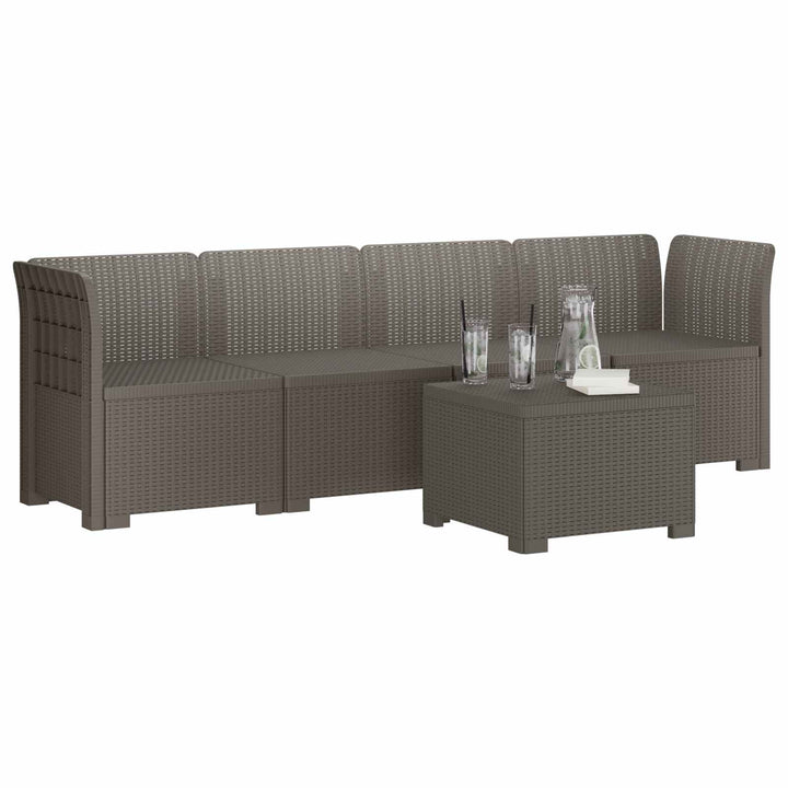 4-personers have-sofa i rattan-look PP Lysegrå