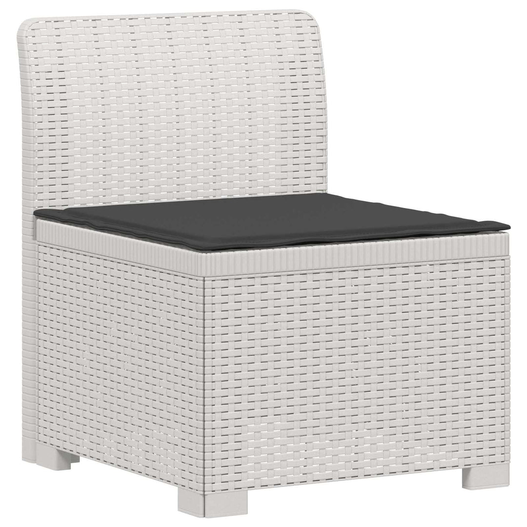 4-personers have-sofa med puder i rattan-look PP Hvid