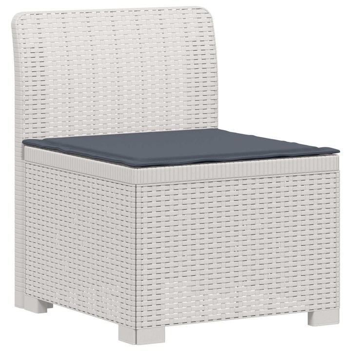 4-personers have-sofa med puder i rattan-look PP Hvid