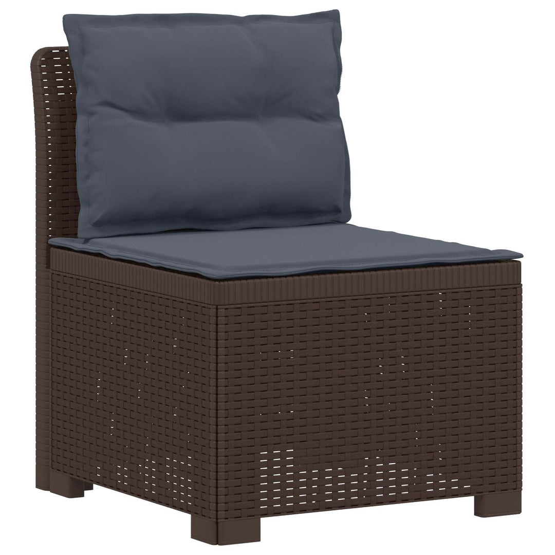 4-personers have-sofa med puder i rattan-look PP Brun