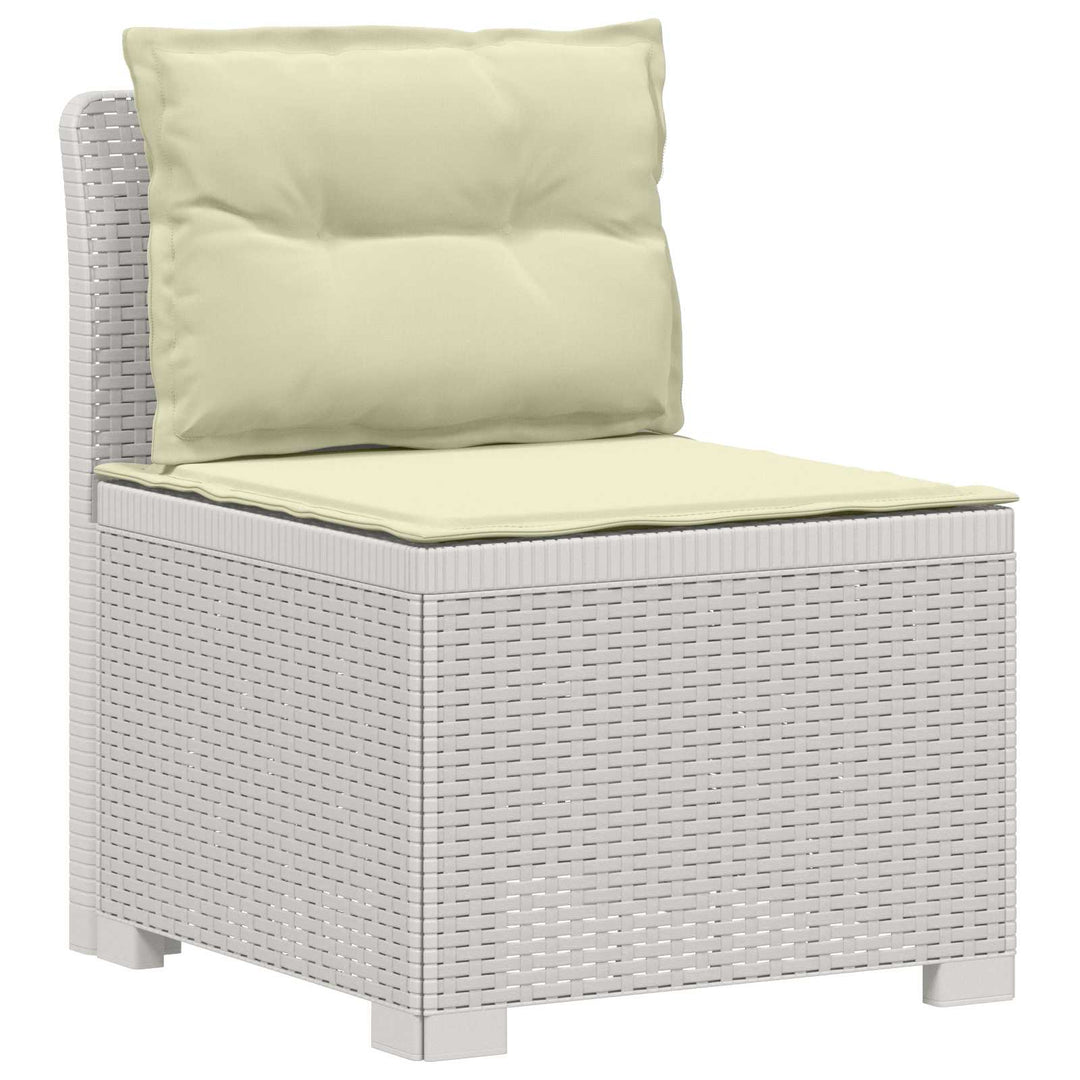 4-personers have-sofa med puder i rattan-look PP Hvid