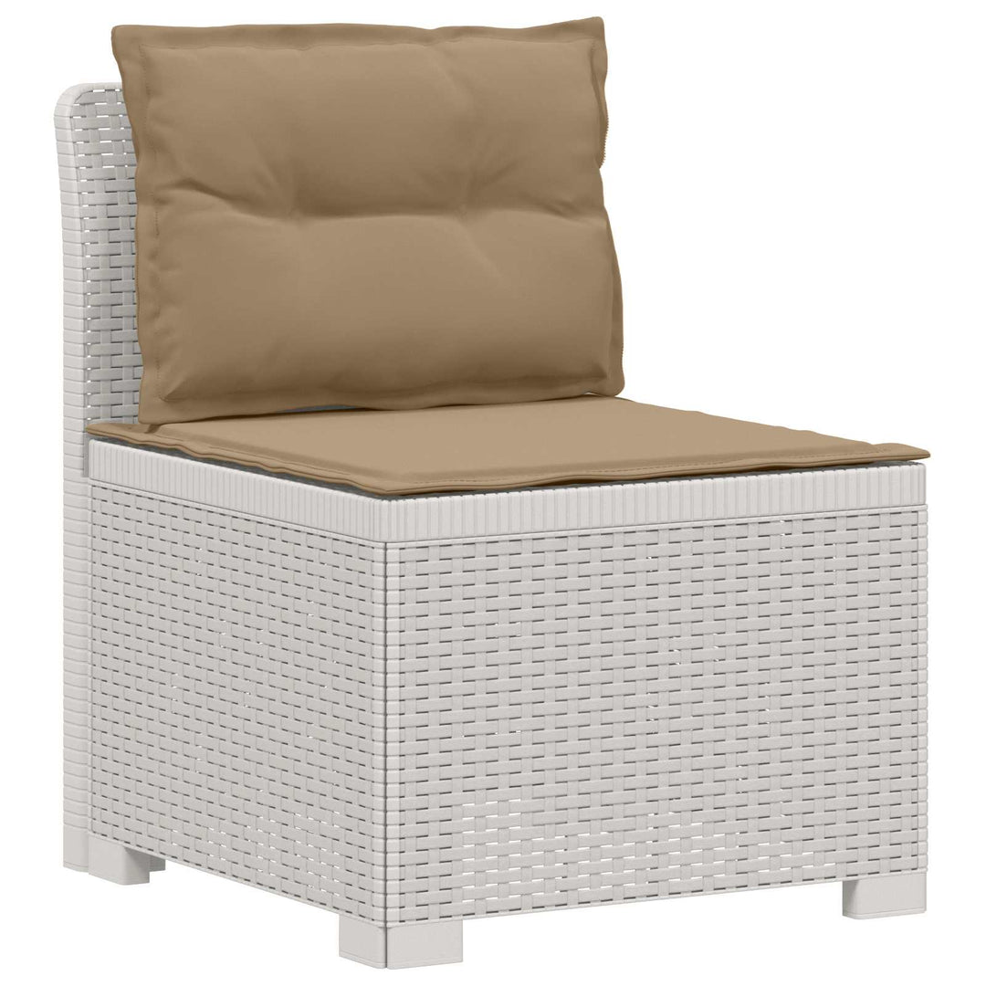 4-personers have-sofa med puder i rattan-look PP Hvid