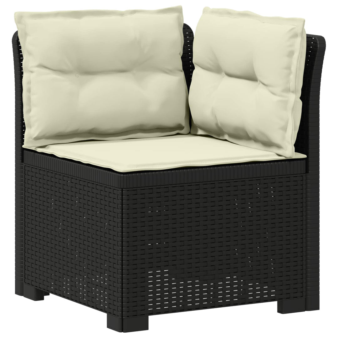 5-personers Havemøbel Sofa med Hynder Rattan Look PP Antracit