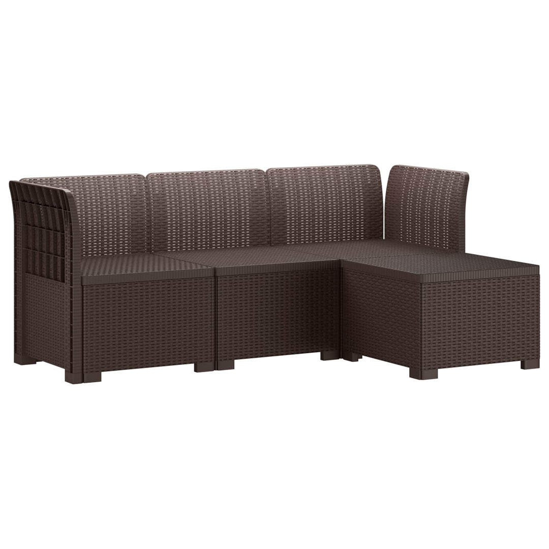 4-personers Have Sofa Rattan Look PP Brun