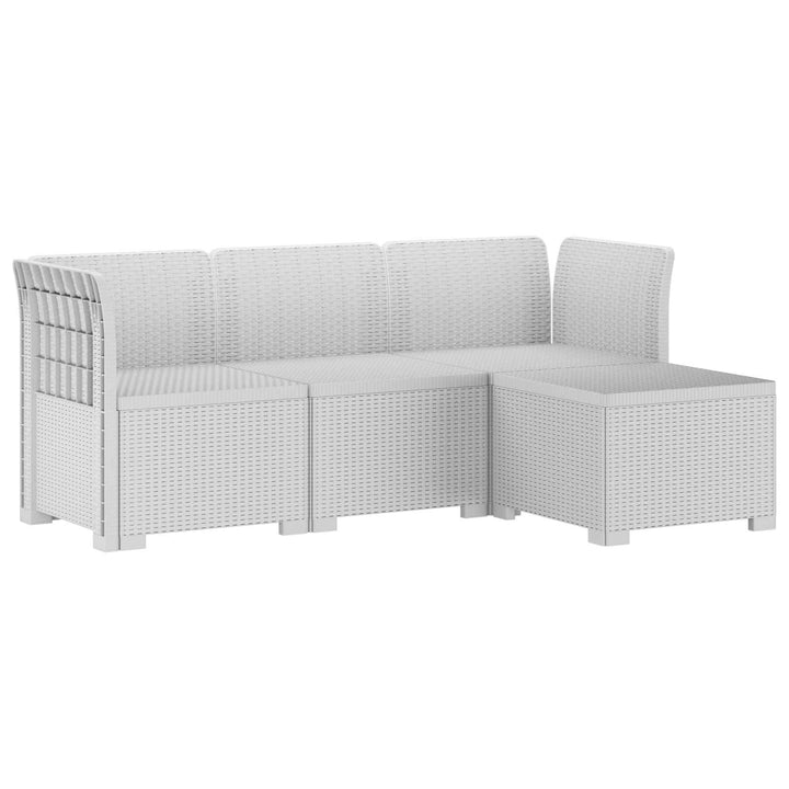 4-personers Have Sofa Rattan Look PP Hvid