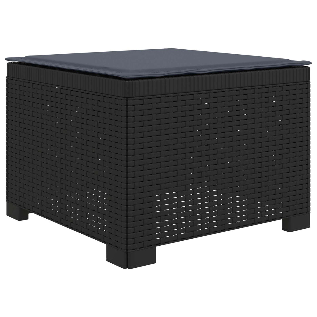 4-personers Have Sofa med Hynder Rattan Look PP Antracit