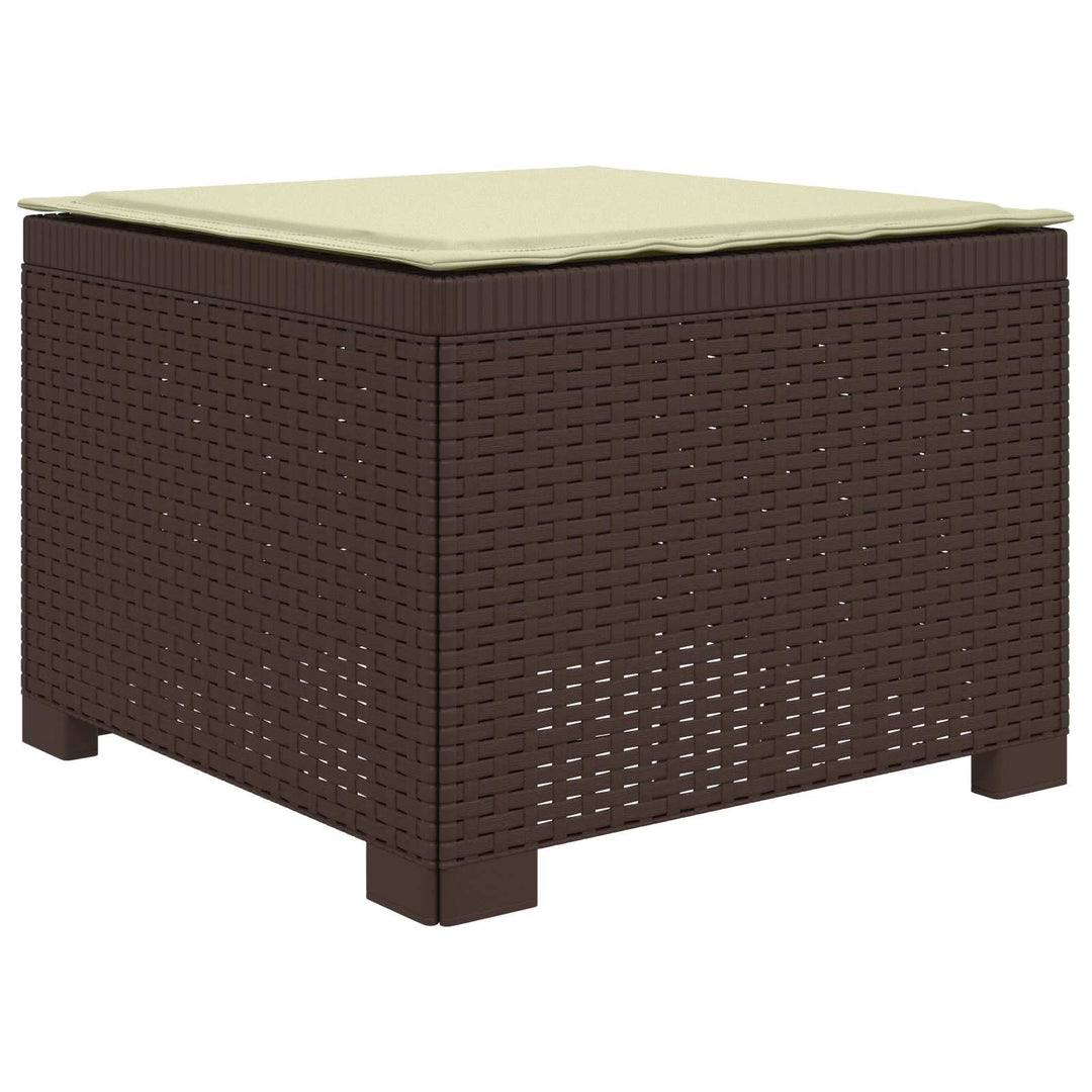 4-personers Have Sofa med Hynder Rattan Look PP Brun