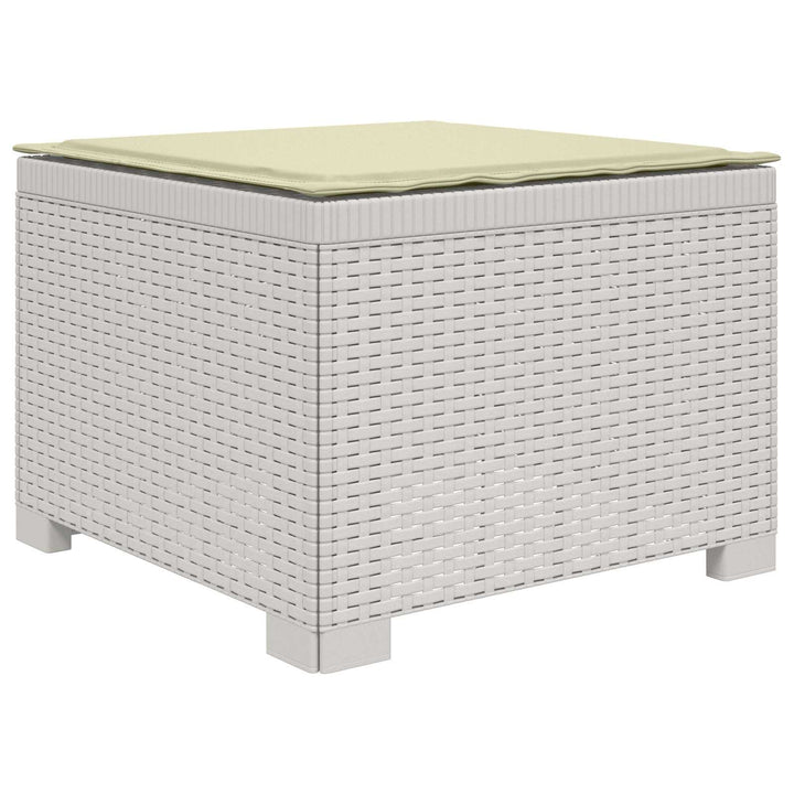 4-personers Have Sofa med Hynder Rattan Look PP Hvid