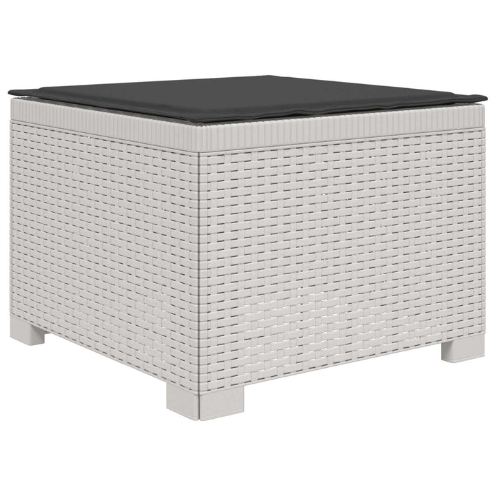 4-personers Have Sofa med Hynder Rattan Look PP Hvid