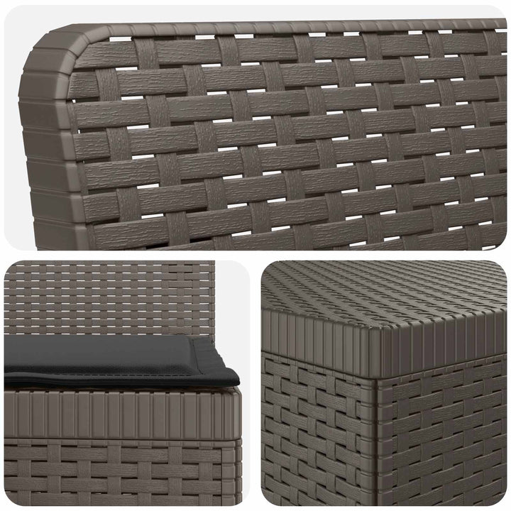 4-personers Have Sofa med Hynder Rattan Look PP Lysegrå