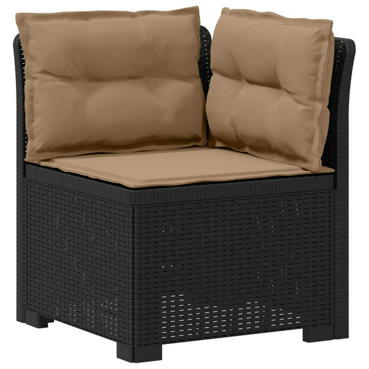 4-personers Have Sofa med Hynder Rattan Look PP Antracit