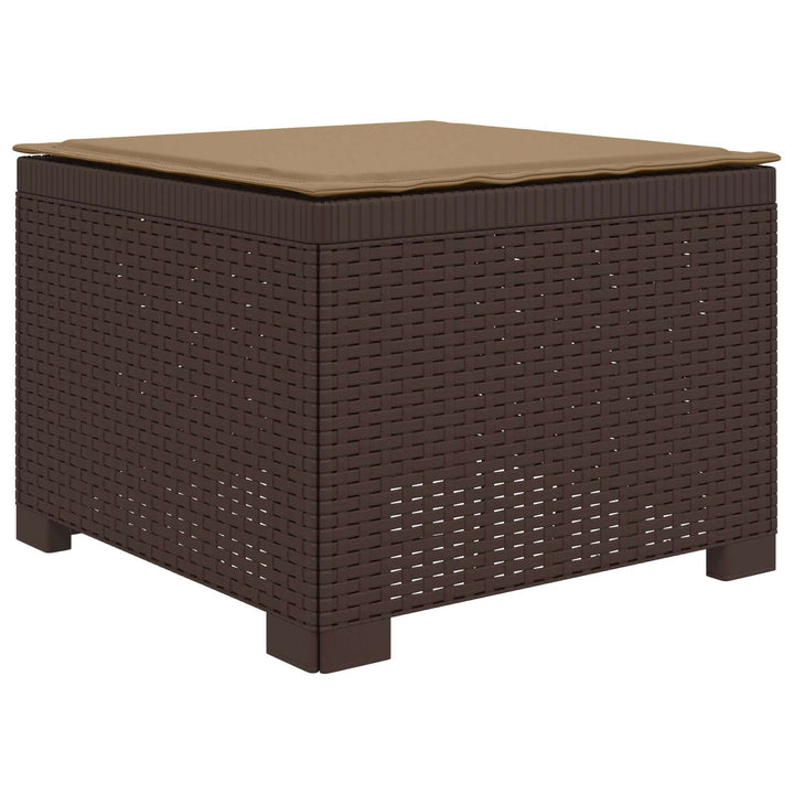 4-personers Have Sofa med Hynder Rattan Look PP Brun