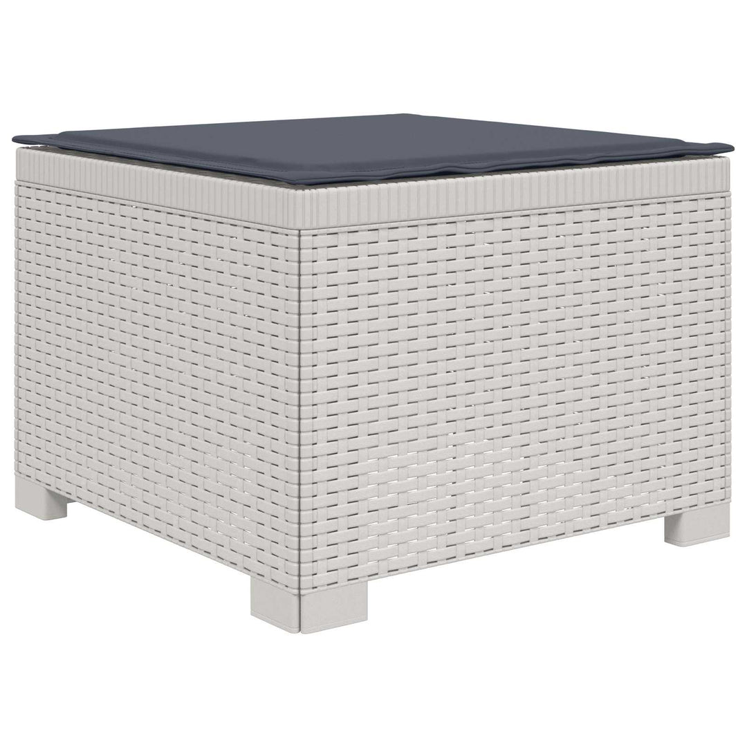 4-personers Have Sofa med Hynder Rattan Look PP Hvid
