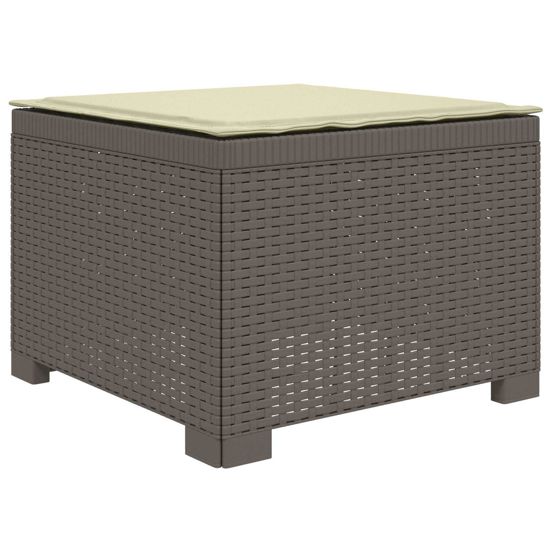 4-personers Have Sofa med Hynder Rattan Look PP Lysegrå
