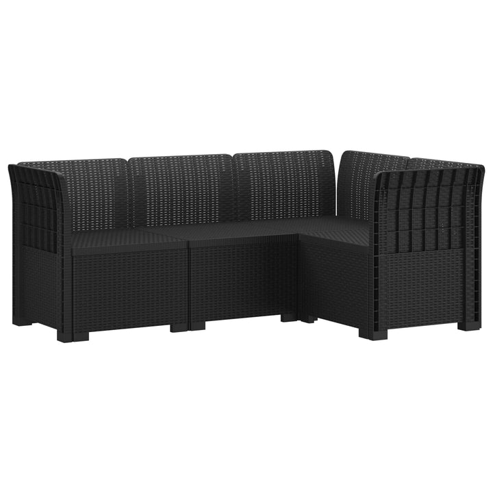 4-Persons Have Sofa Rattan Look PP Antracit
