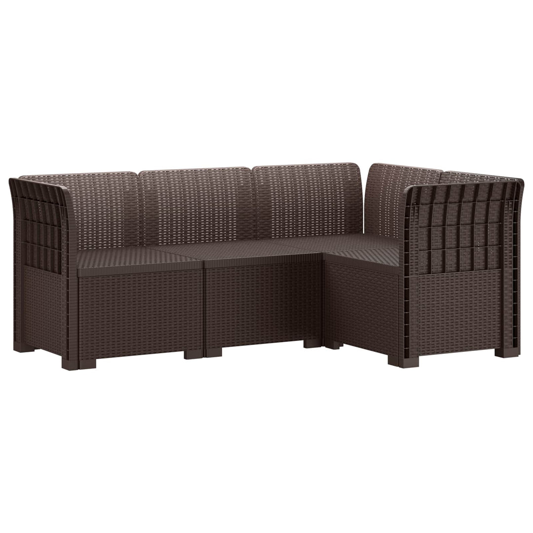 4-Persons Have Sofa Rattan Look PP Brun