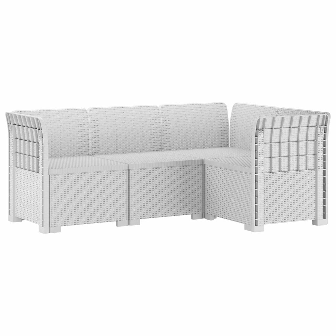 4-Persons Have Sofa Rattan Look PP Hvid