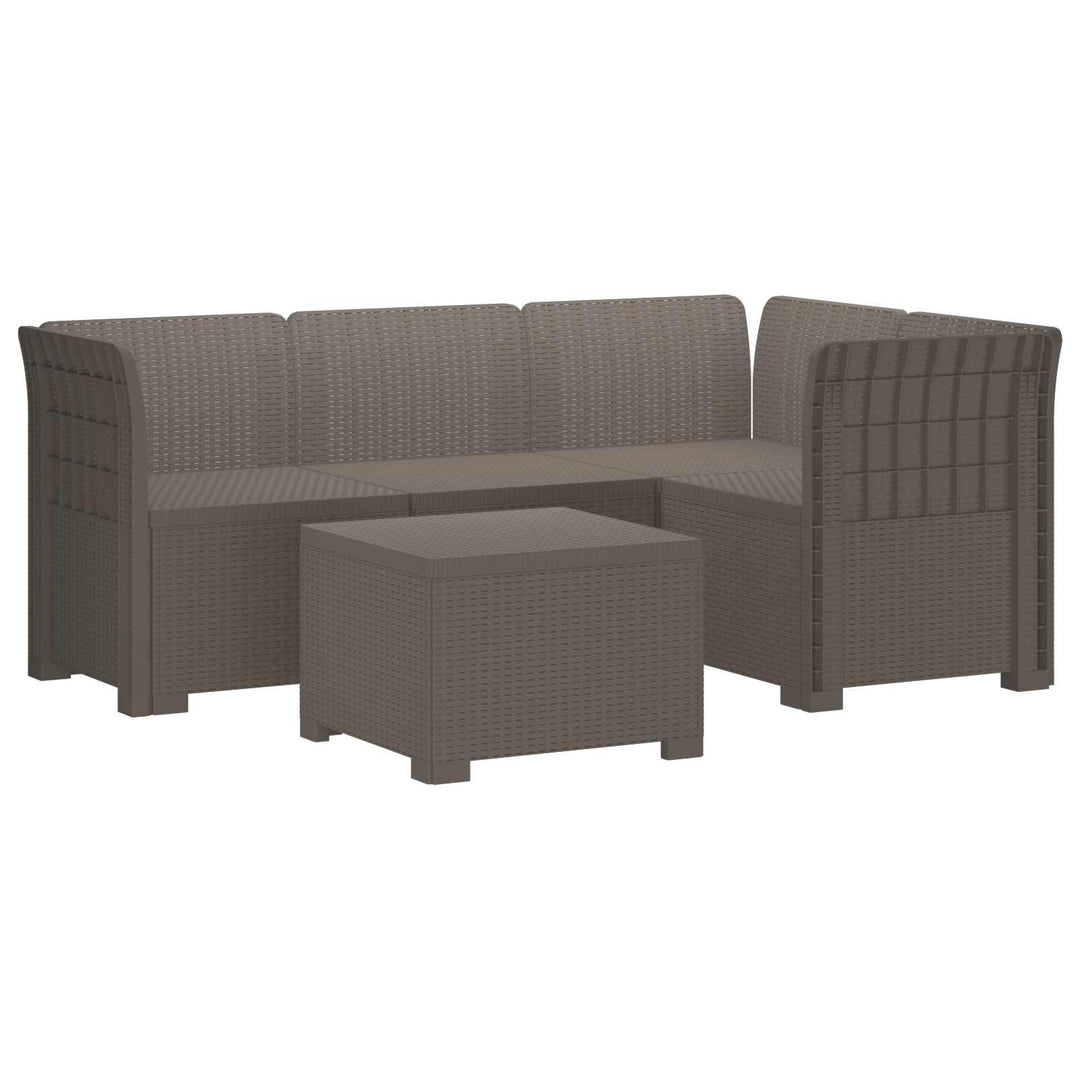 4-personers Have Sofa Rattan Look PP Lysegrå