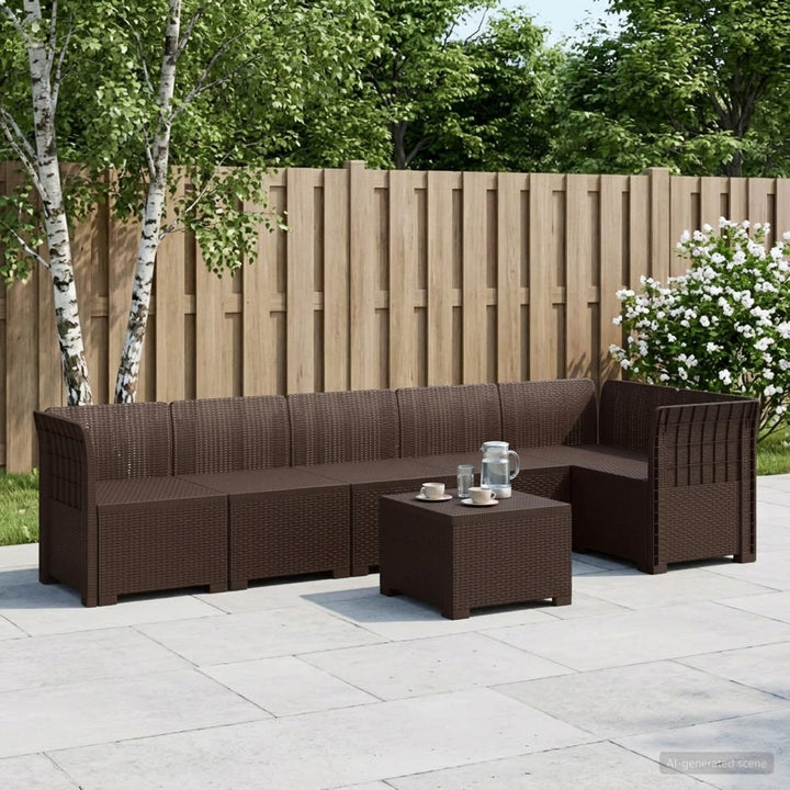 6-personers Have Sofa Rattan Look PP Brun