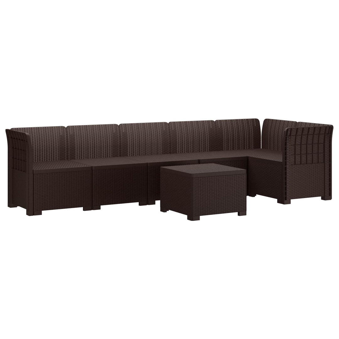 6-personers Have Sofa Rattan Look PP Brun