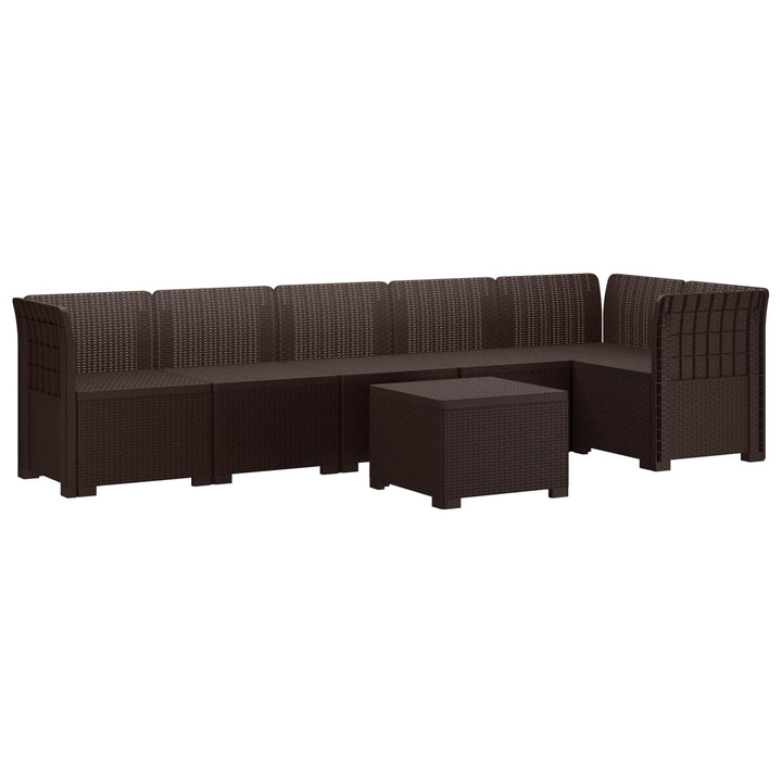 6-personers Have Sofa Rattan Look PP Brun