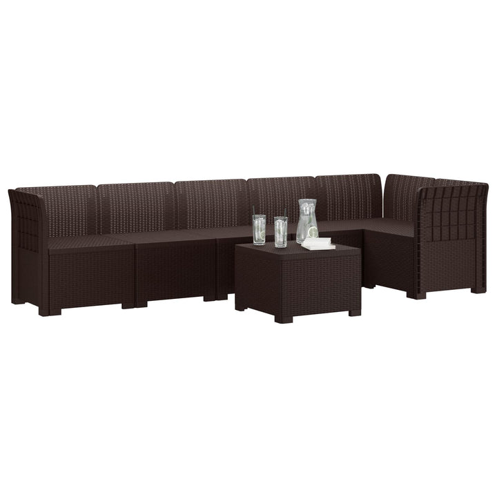 6-personers Have Sofa Rattan Look PP Brun