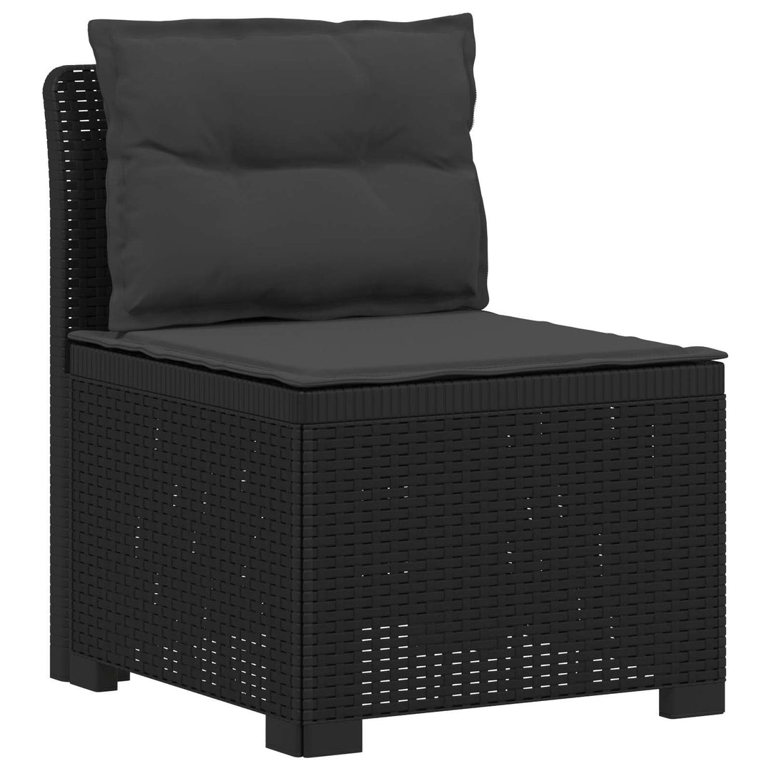 6-personers Have Sofa med Puder Rattan Look PP Antracit
