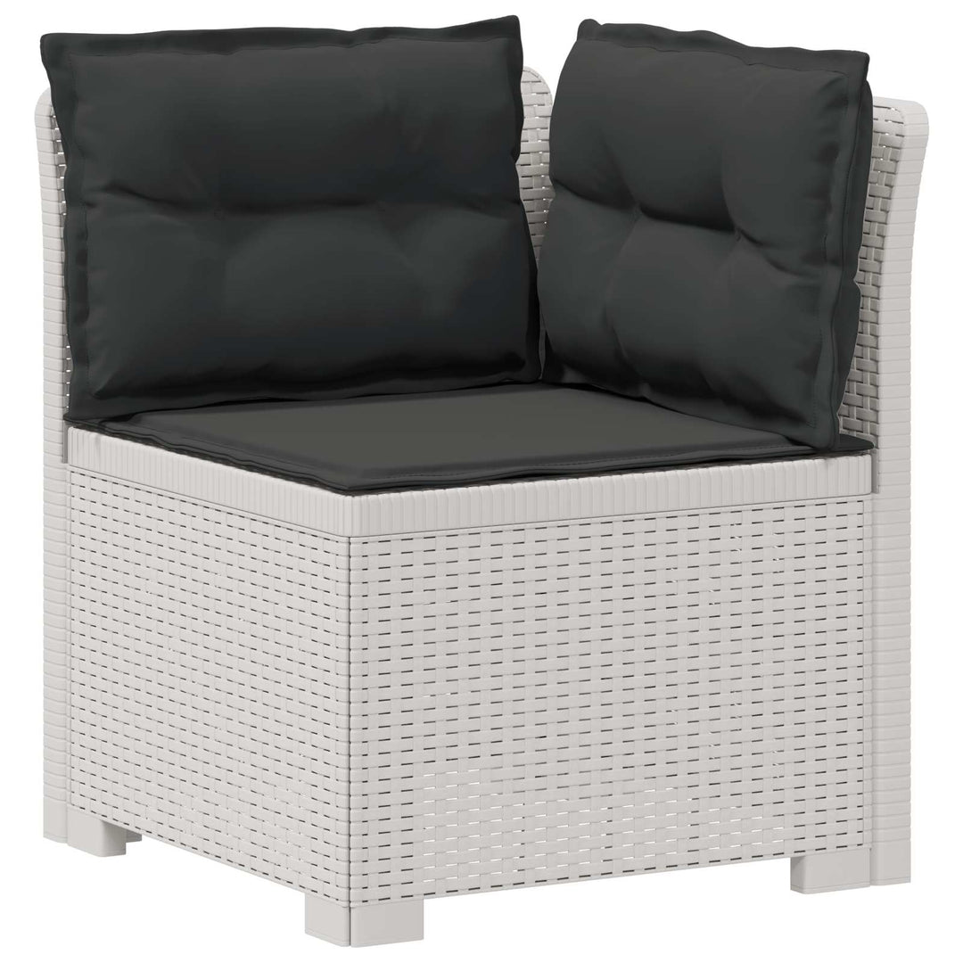 6-personers Have Sofa med Puder Rattan Look PP Hvid