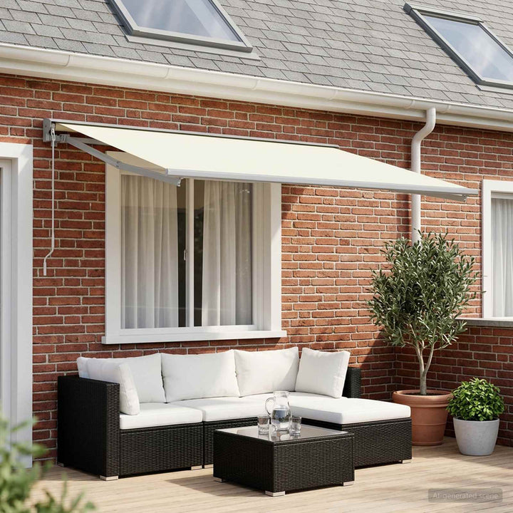 Reservedug til markise Cremefarvet 400 × 350 cm Polyester