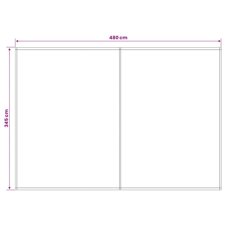 Reservedug til markise Cremefarvet 500 × 350 cm Polyester