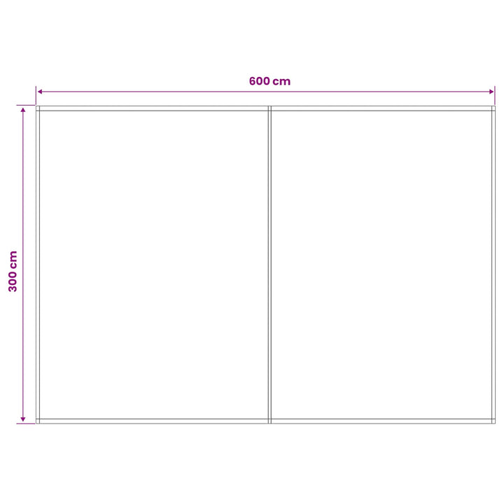 Reservedug til markise Gul og Hvid 600 × 300 cm Polyester