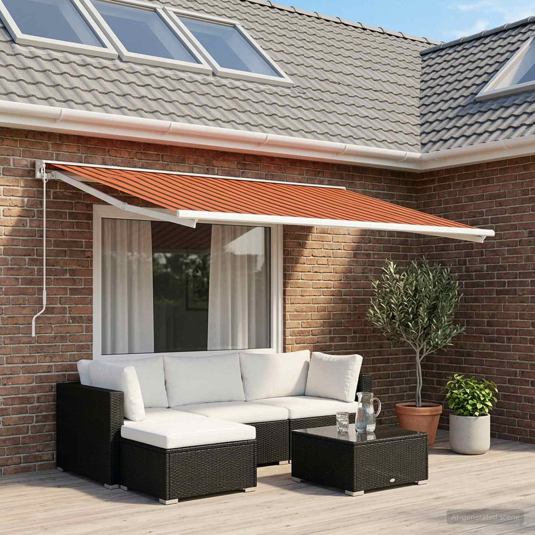 Reservedug til markise Orange og Brun 300 x 200 cm Polyester
