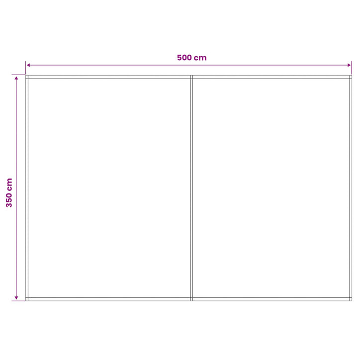 Reservedug til markise Brun 500 × 350 cm Polyester