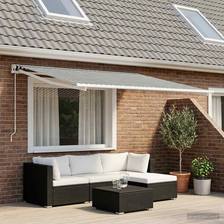 Reservedug til markise Anthracit og hvid 350 x 250 cm Polyester