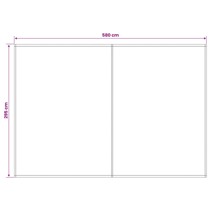 Reservedug til markise Anthracit og hvid 600 × 300 cm Polyester