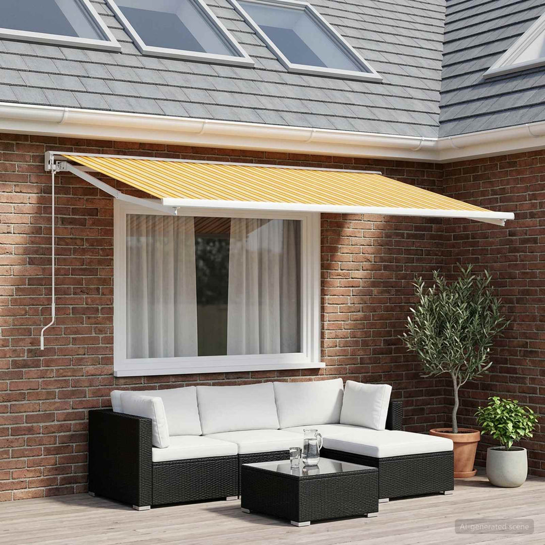 Reservedug til markise Orange og Sort 300 x 200 cm Polyester