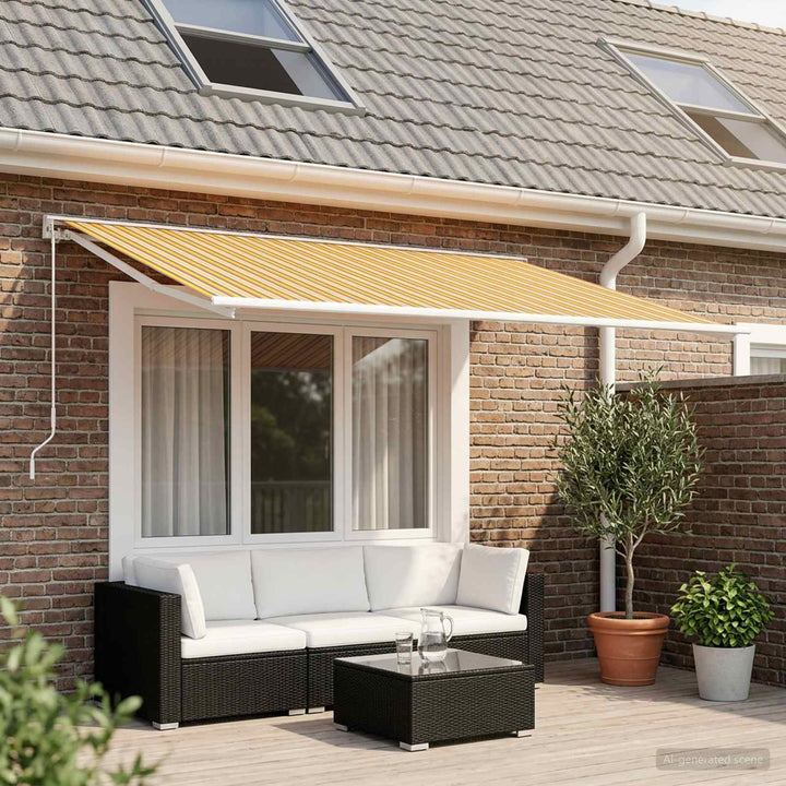 Reservedug til markise Orange og Sort 350 x 250 cm Polyester