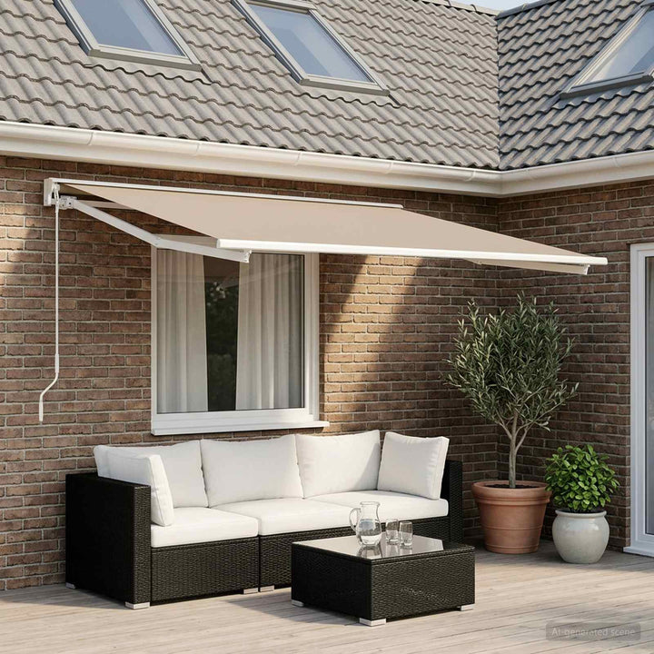 Reservedug til markise Beige 400 × 350 cm Polyester