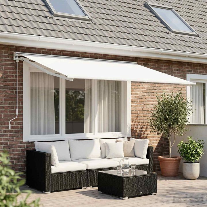 Reservedug til markise Hvid 500 × 350 cm Polyester