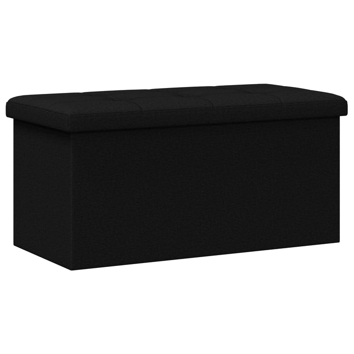 Foldbar opbevaringsbænk Sort 180 kg 80 L 77 x 38 x 38 cm Linned