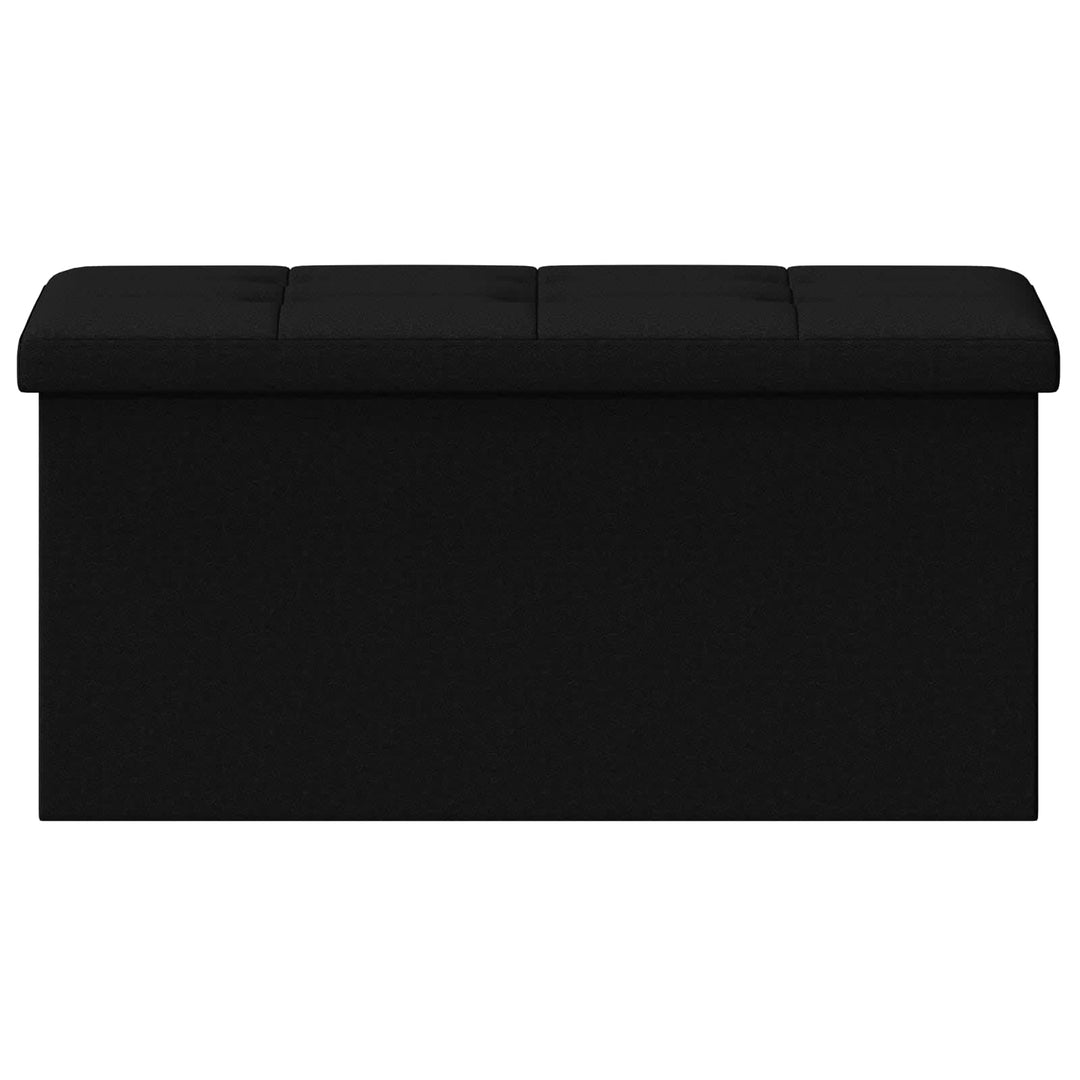 Foldbar opbevaringsbænk Sort 180 kg 80 L 77 x 38 x 38 cm Linned