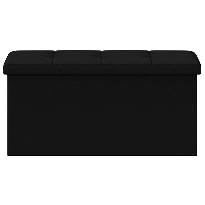 Foldbar opbevaringsbænk Sort 180 kg 80 L 77 x 38 x 38 cm Linned