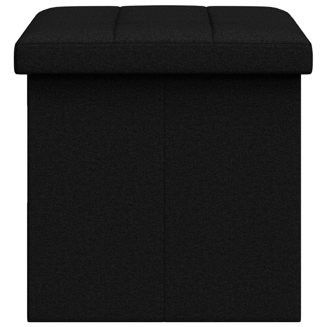 Foldbar opbevaringsbænk Sort 180 kg 80 L 77 x 38 x 38 cm Linned
