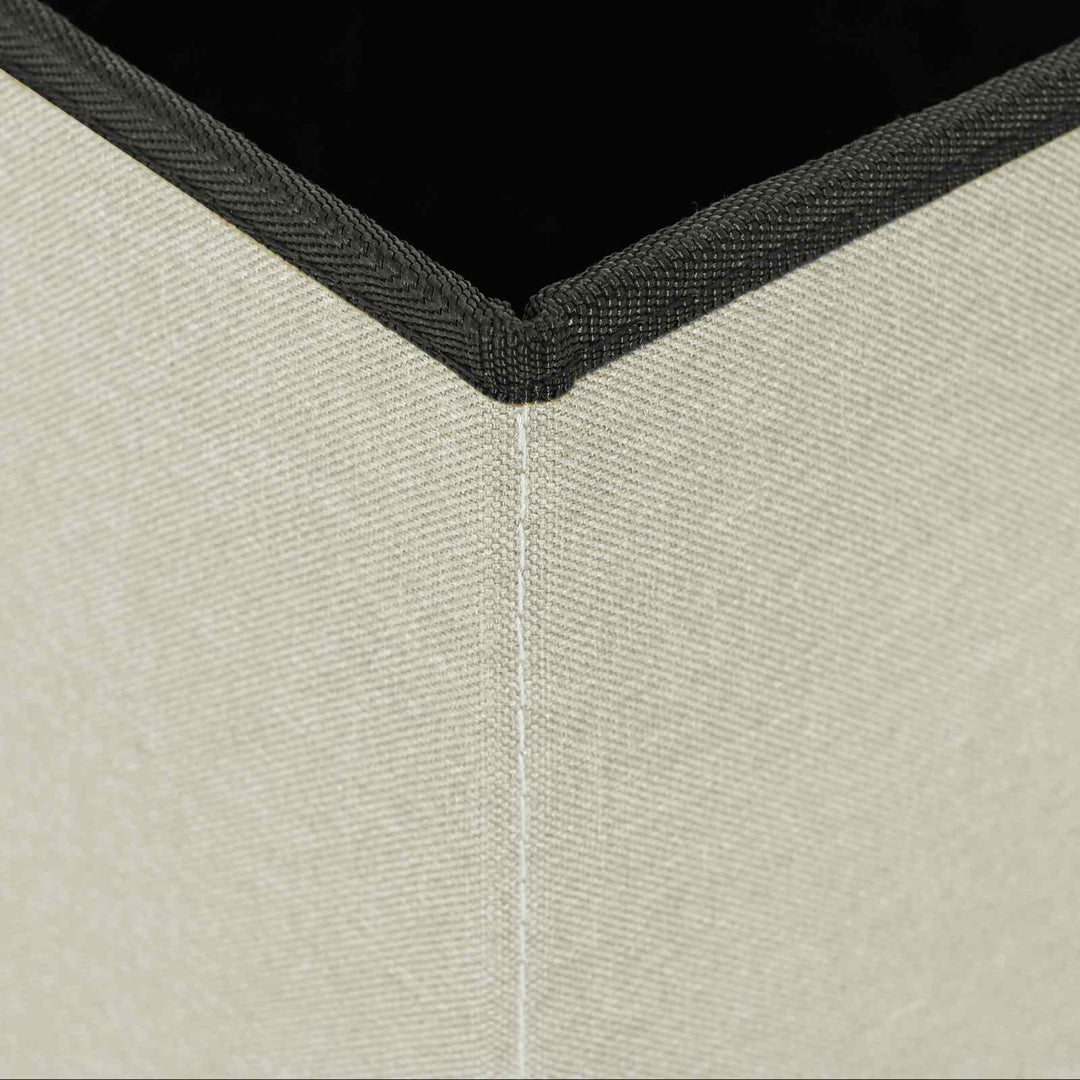 Foldbar opbevaringsbænk Hvid 180 kg 80 L 77 x 38 x 38 cm Linned