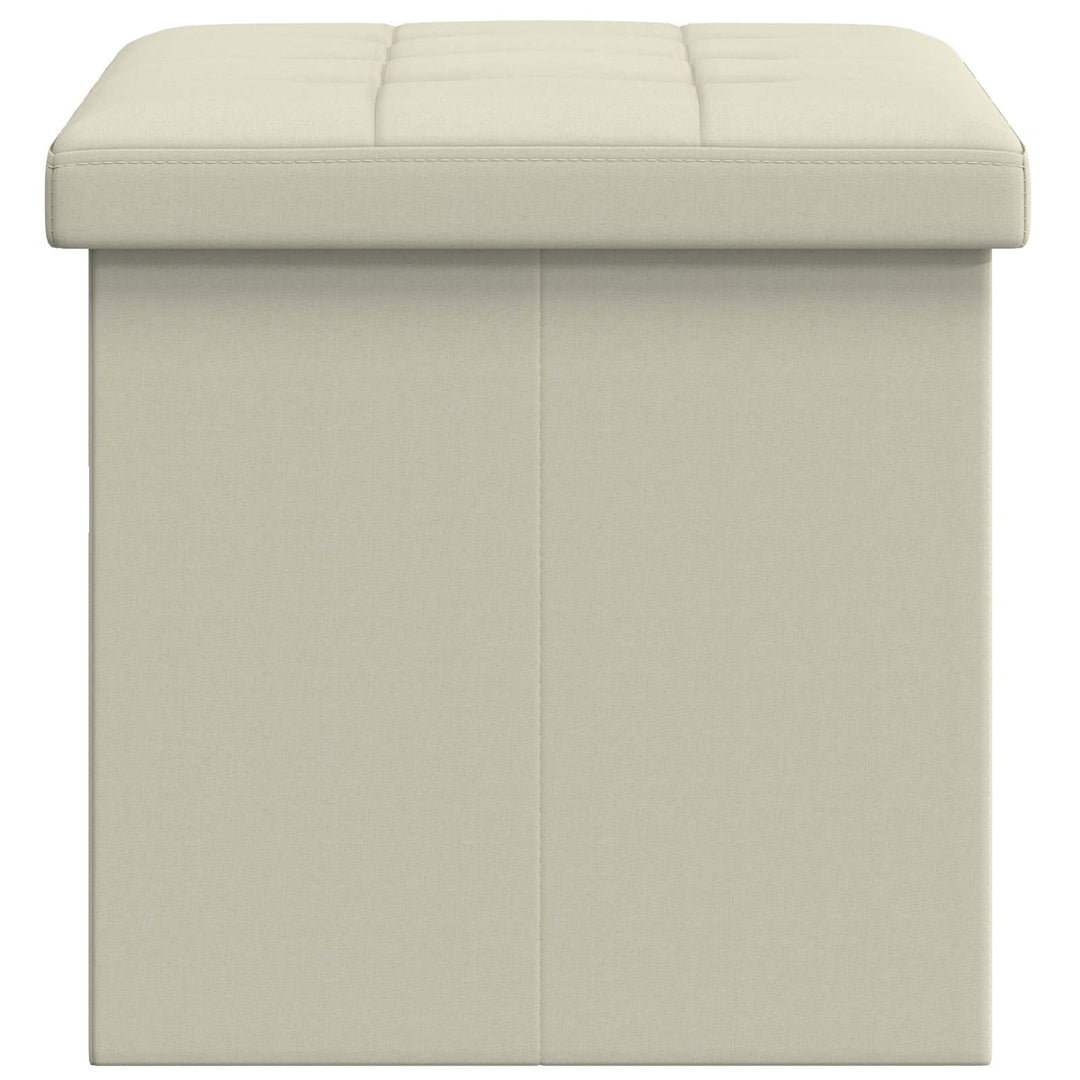 Foldbar opbevaringsbænk Hvid 180 kg 80 L 77 x 38 x 38 cm Linned
